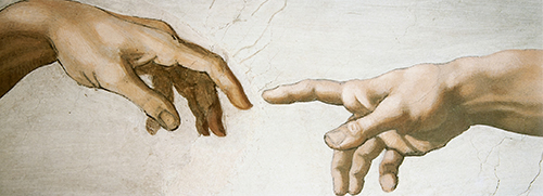 Figure 3: Michelangelo, Creation of Adam, Close Up of Hands