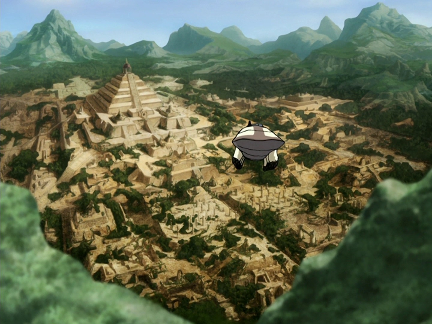 Figure 1 - Aang and Zuko arrive at the Sun Warrior ruins. 